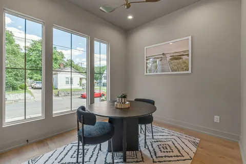 a view of wooden door with outdoor space