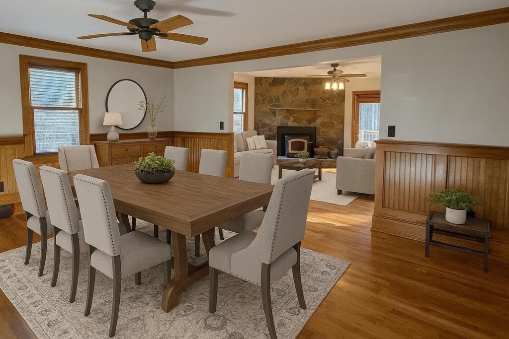 985 Glebe Street Taunton, MA 02780 - Photo 7 of 23 a view of a dining room with furniture window and wooden floor
