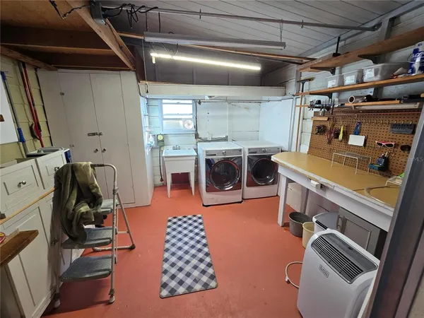 a room with gym equipment