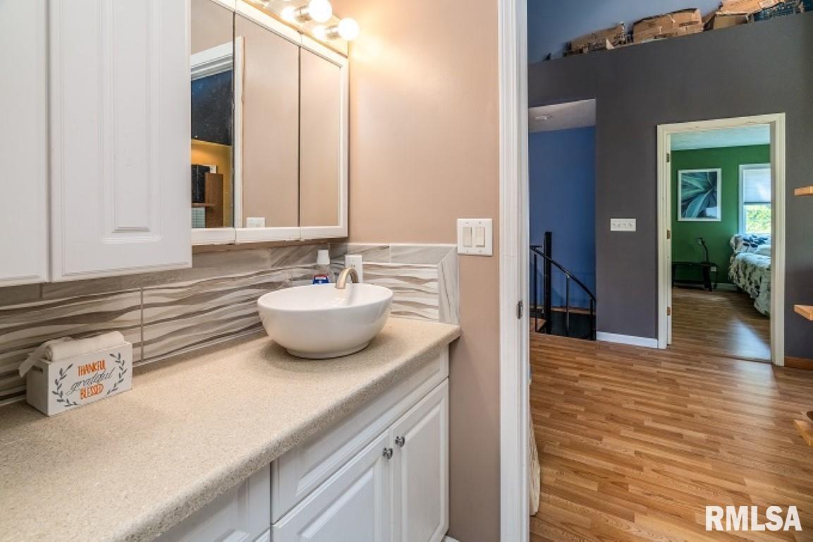 412 Wagon Wheel Road Carbondale, IL 62902 - Photo 25 of 30 a bathroom with a sink and a mirror
