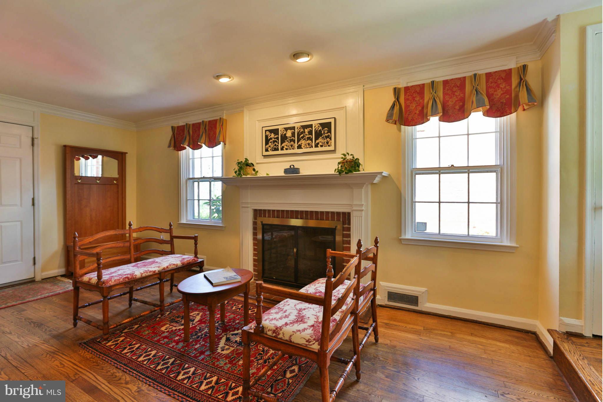 Cozy by the Rustic Brick Fireplace