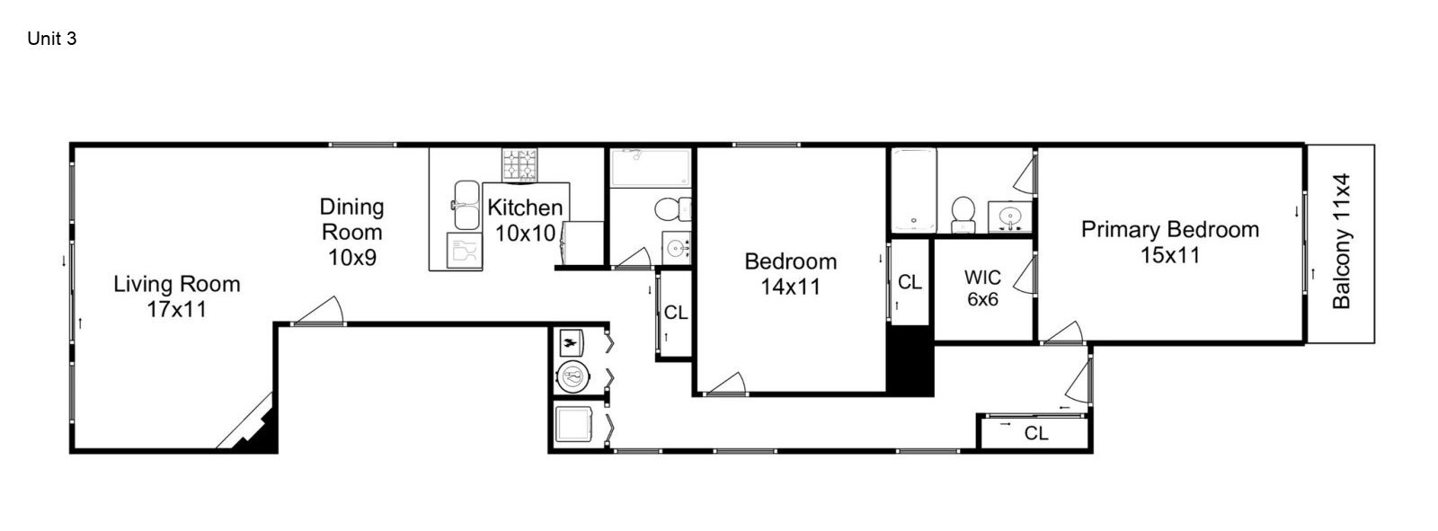 2349 West Harrison Street, Unit 3 Chicago, IL 60612 - Photo 26 of 26 a picture of a floor plan