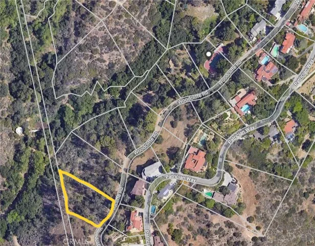 a view of a yard covered with snow