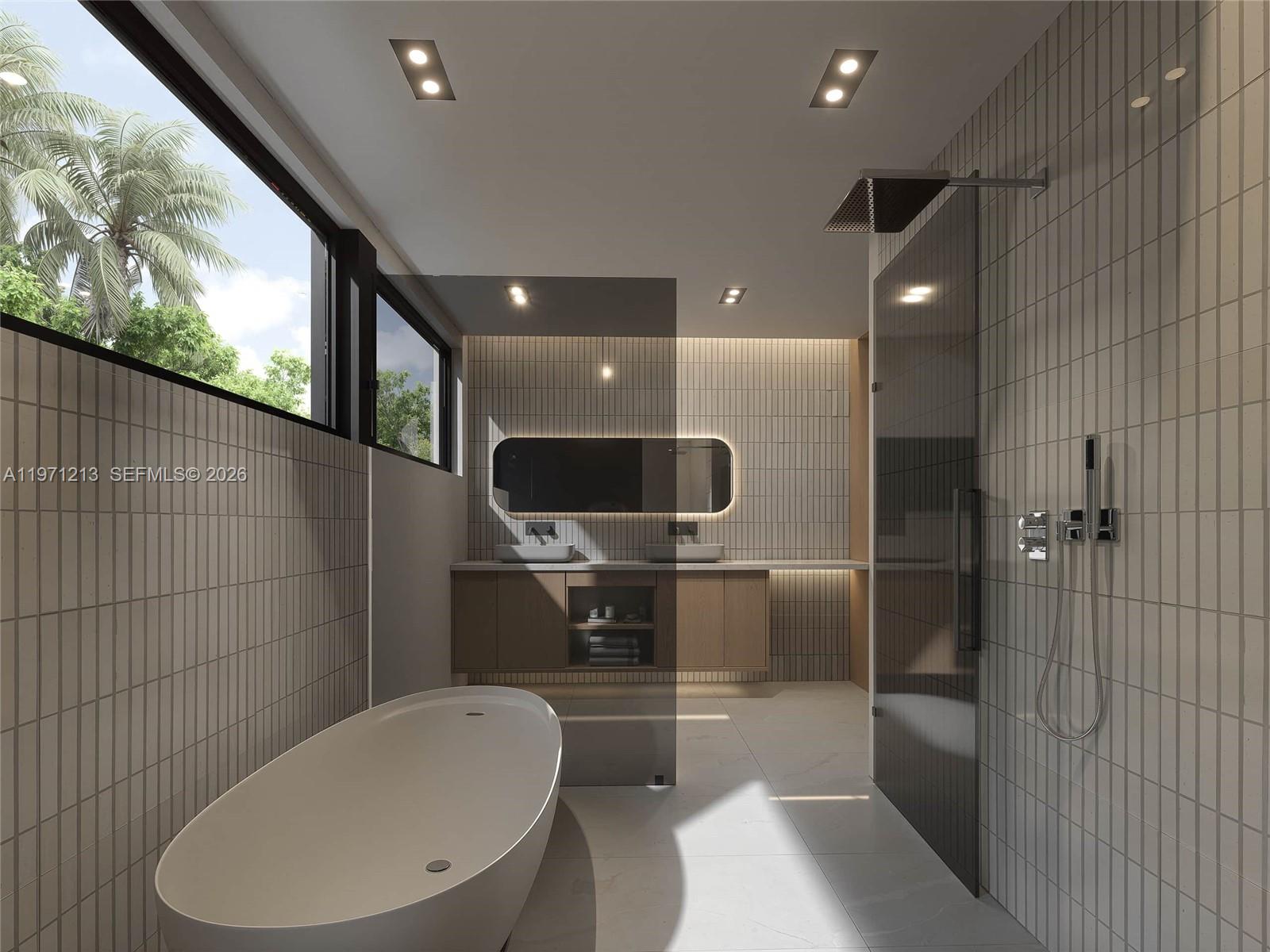 2220 Southwest 14th Street, Unit LEFT Miami, FL 33145 - Photo 12 of 17 a bathroom with a toilet a sink and mirror