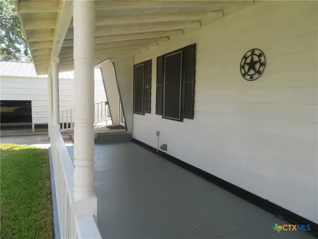 a view of front door of house