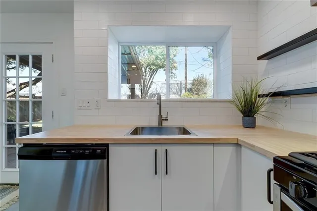 a sink with a window