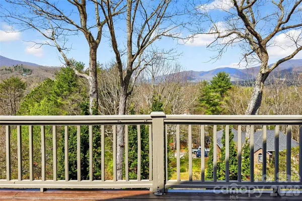 a view of a wooden deck