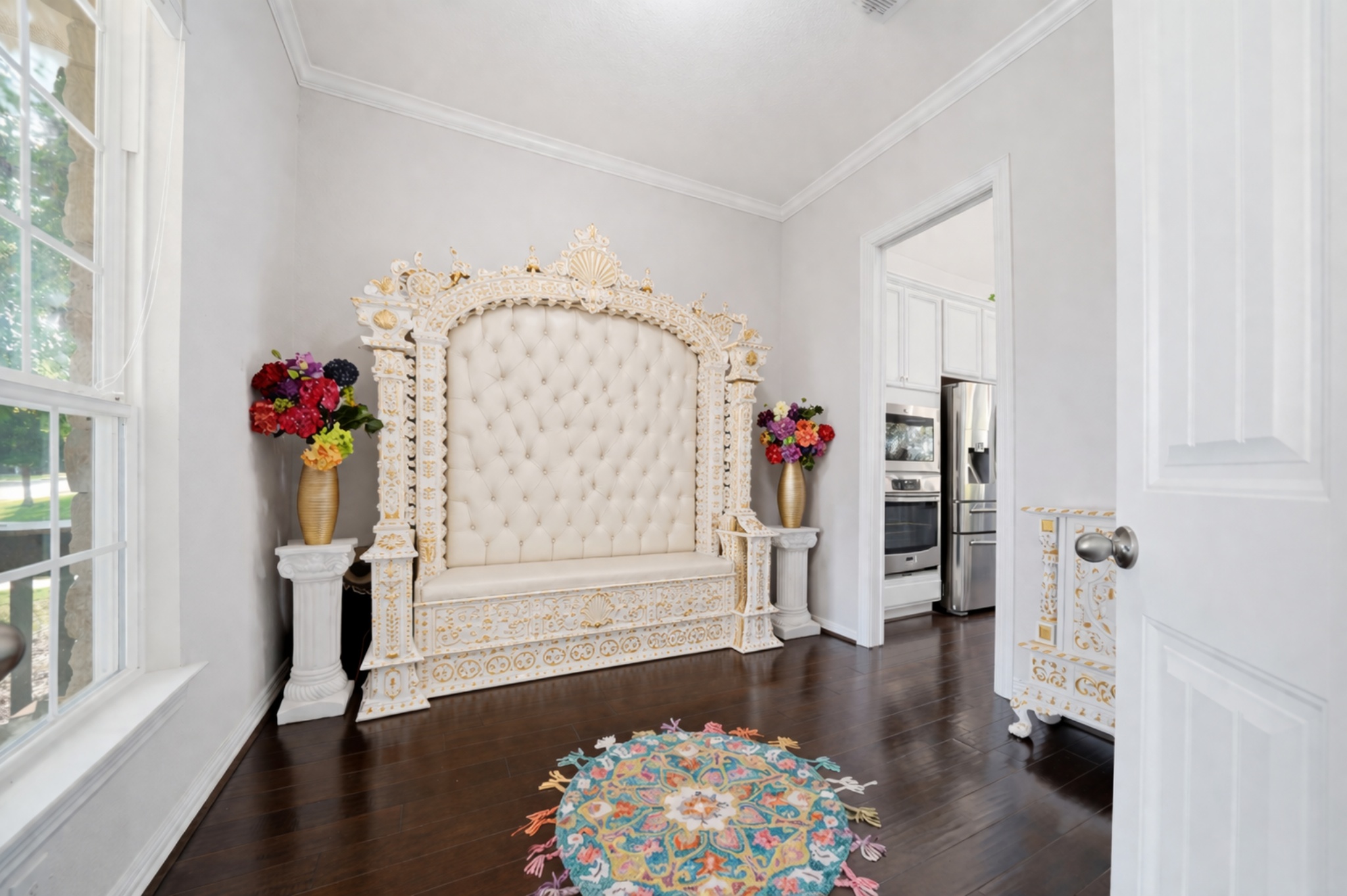 4301 Logan Ridge Drive Cedar Park, TX 78613 - Photo 9 of 38 This interior space features dark hardwood floors and light-colored walls