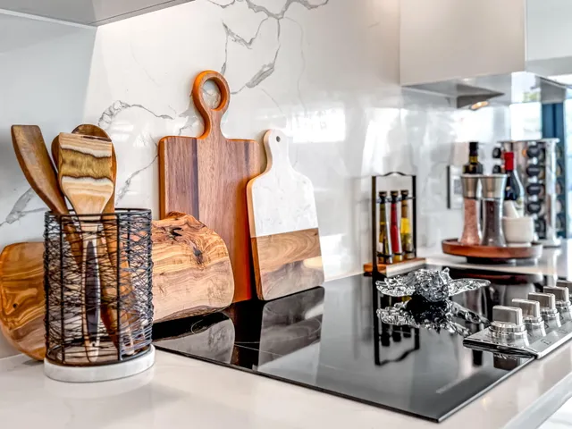 a view of a swimming pool with outdoor seating space