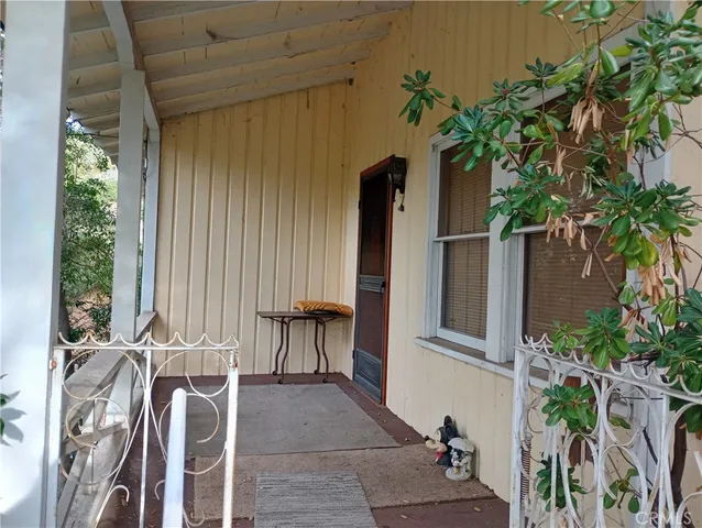 a view of outdoor space with seating area