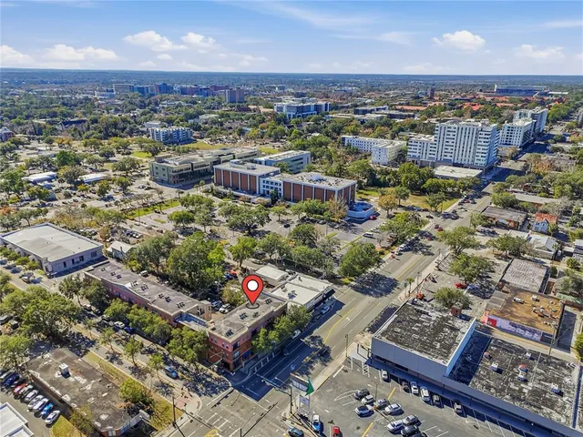 an aerial view of multiple house