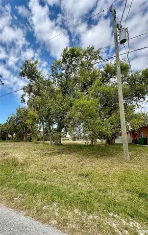 a view of a yard with a house