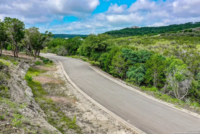 a view of a park with slide