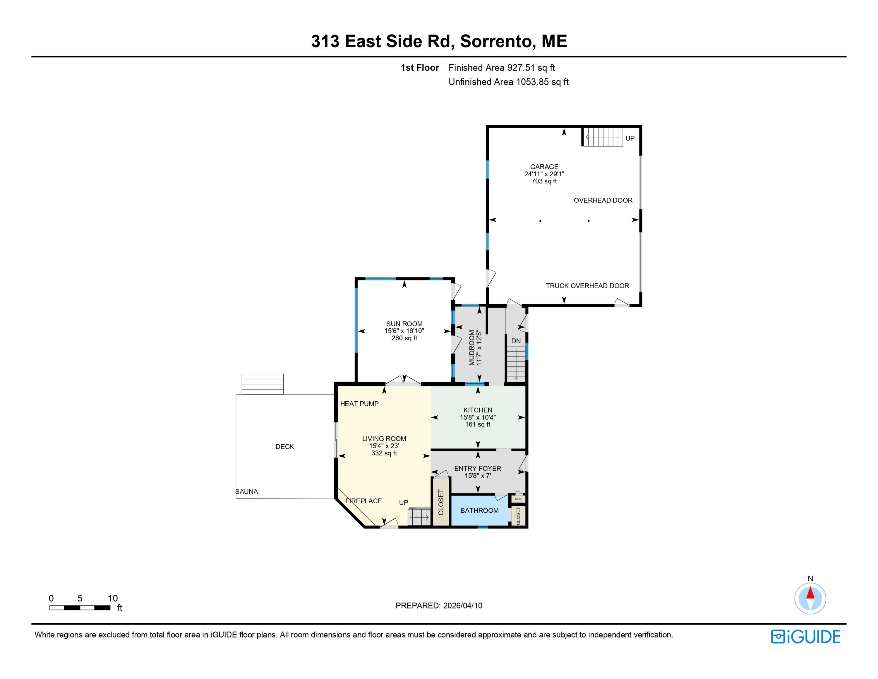 313 East Side Road Sorrento, ME 04677 - Photo 101 of 103 1st Floor Floor Plan ~ 313 East Side Roa