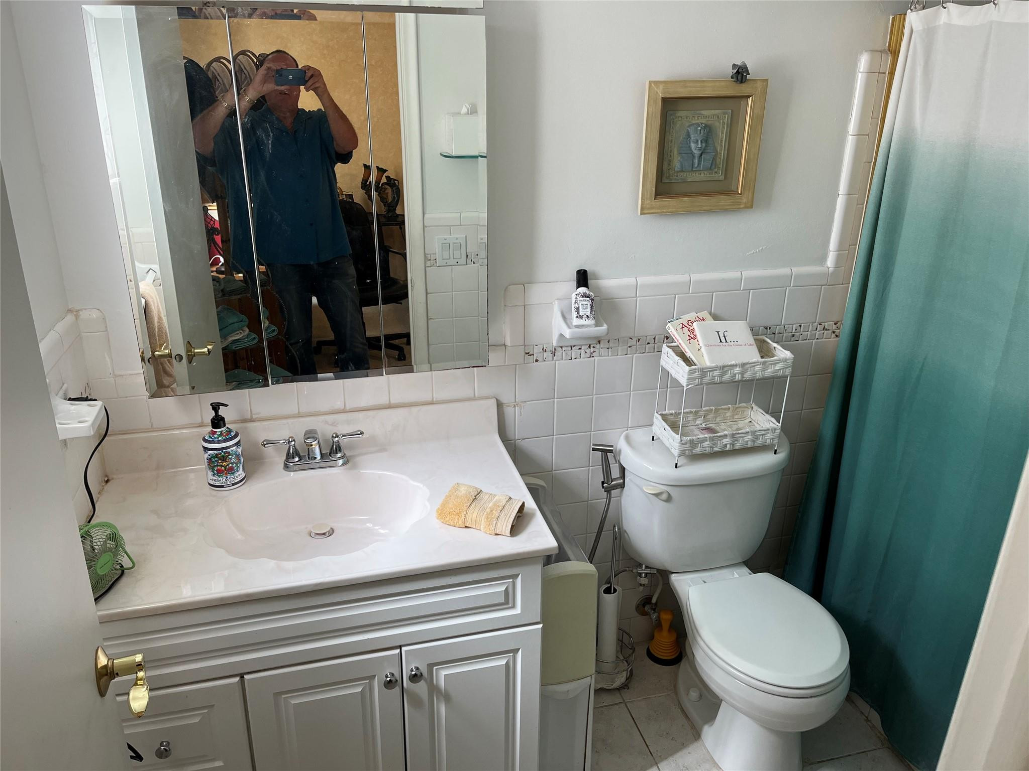 412 South Luna Court, Unit 2 Hollywood, FL 33021 - Photo 11 of 20 a bathroom with a toilet sink and mirror