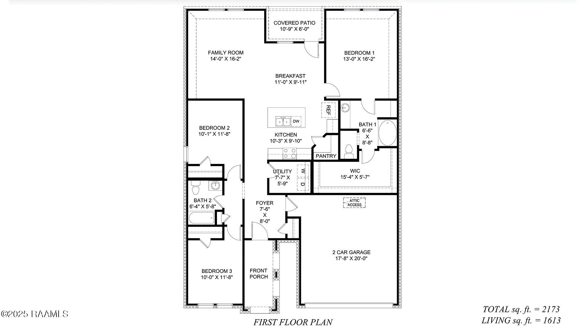 165 Reid Drive Sunset, LA 70584 - Photo 28 of 28 DRH_X40D_ B First Floor Plan