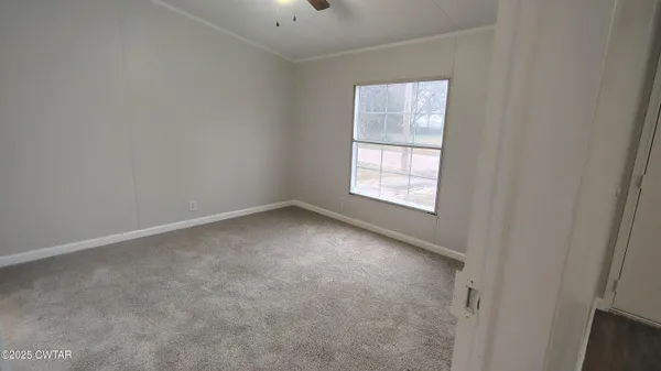an empty room with a window
