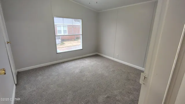 an empty room with a window