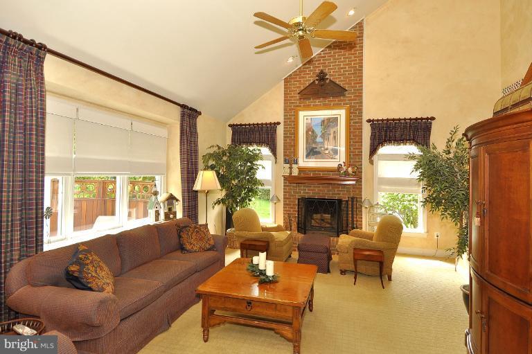 115 Fox Trail Terrace Gaithersburg, MD 20878 - Photo 3 of 22 a living room with furniture and a fireplace