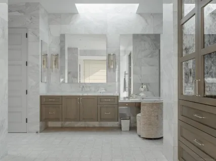 a bathroom with a tub