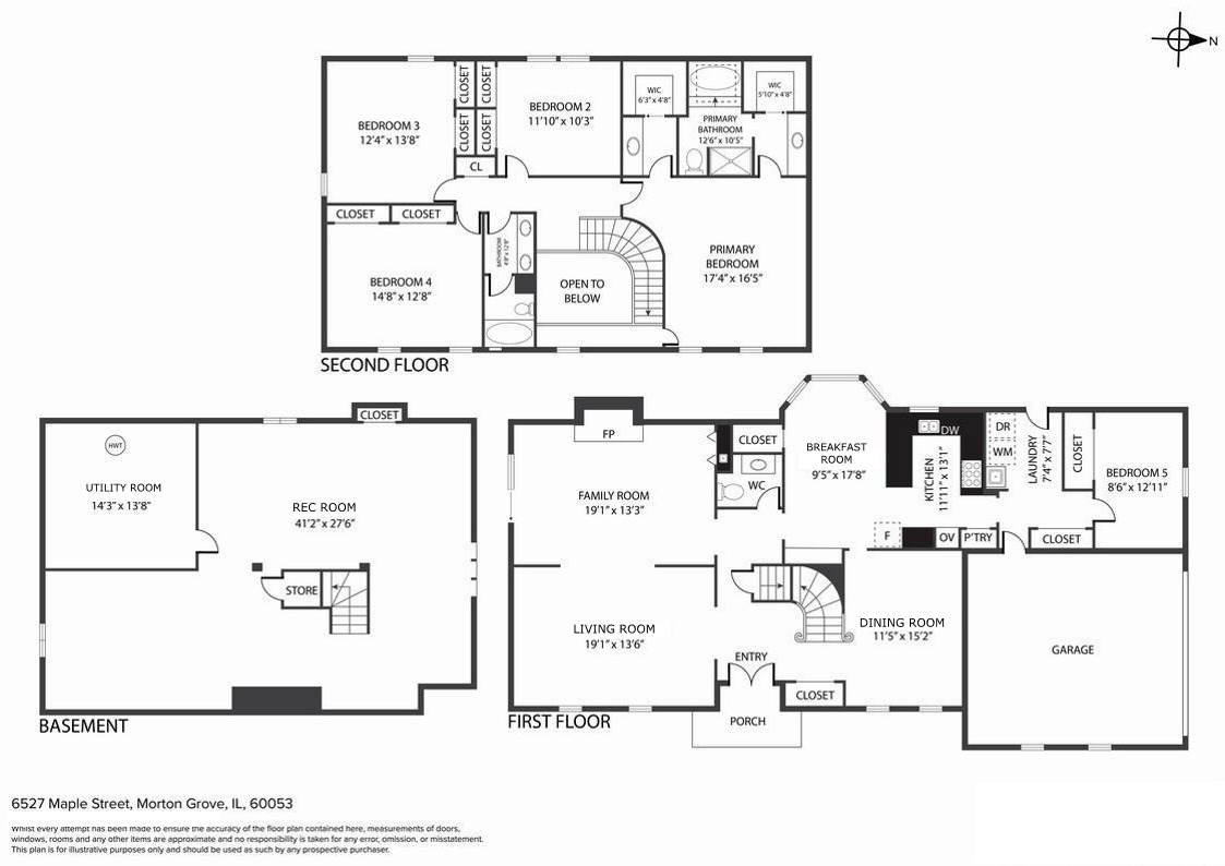 6527 Maple Street Morton Grove, IL 60053 - Photo 35 of 35 a picture of a floor plan