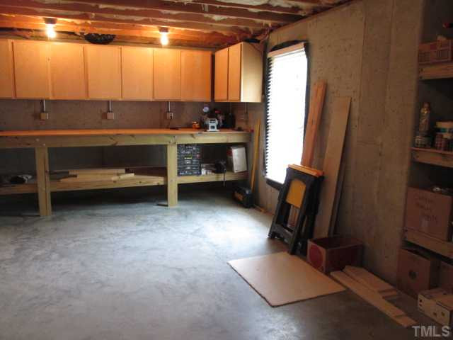 8120 Standing Stone Court Raleigh, NC 27613 - Photo 24 of 25 The poured concrete basement could be used as a home workshop! This space is perfect for the person that likes to tinker with projects for the home or maybe even artistic projects where you need room to spread out and not work about a mess! Other