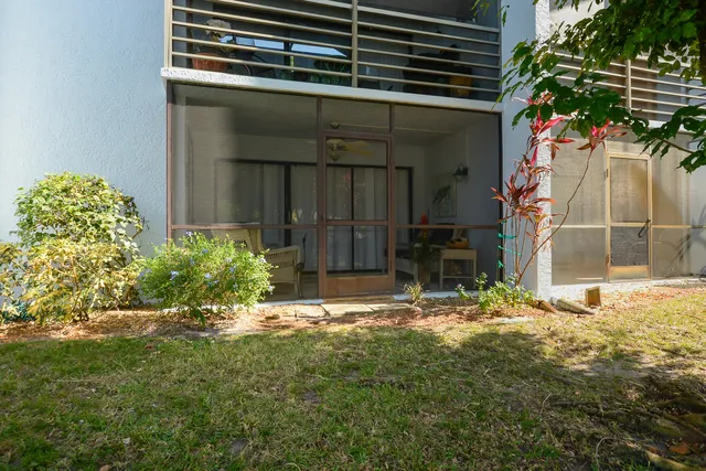 a view of back yard of the house