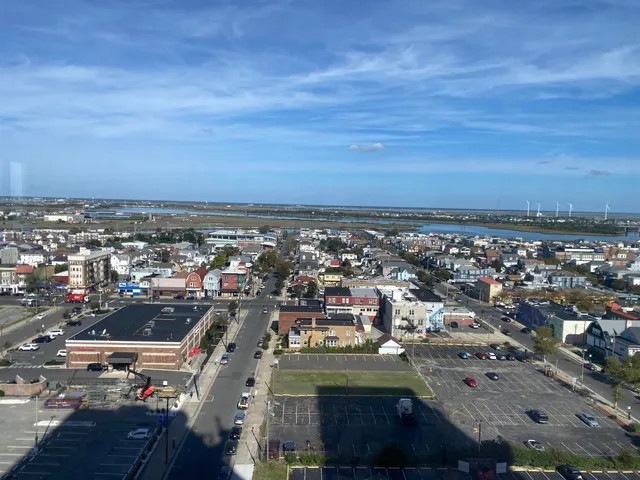 an aerial view of a city
