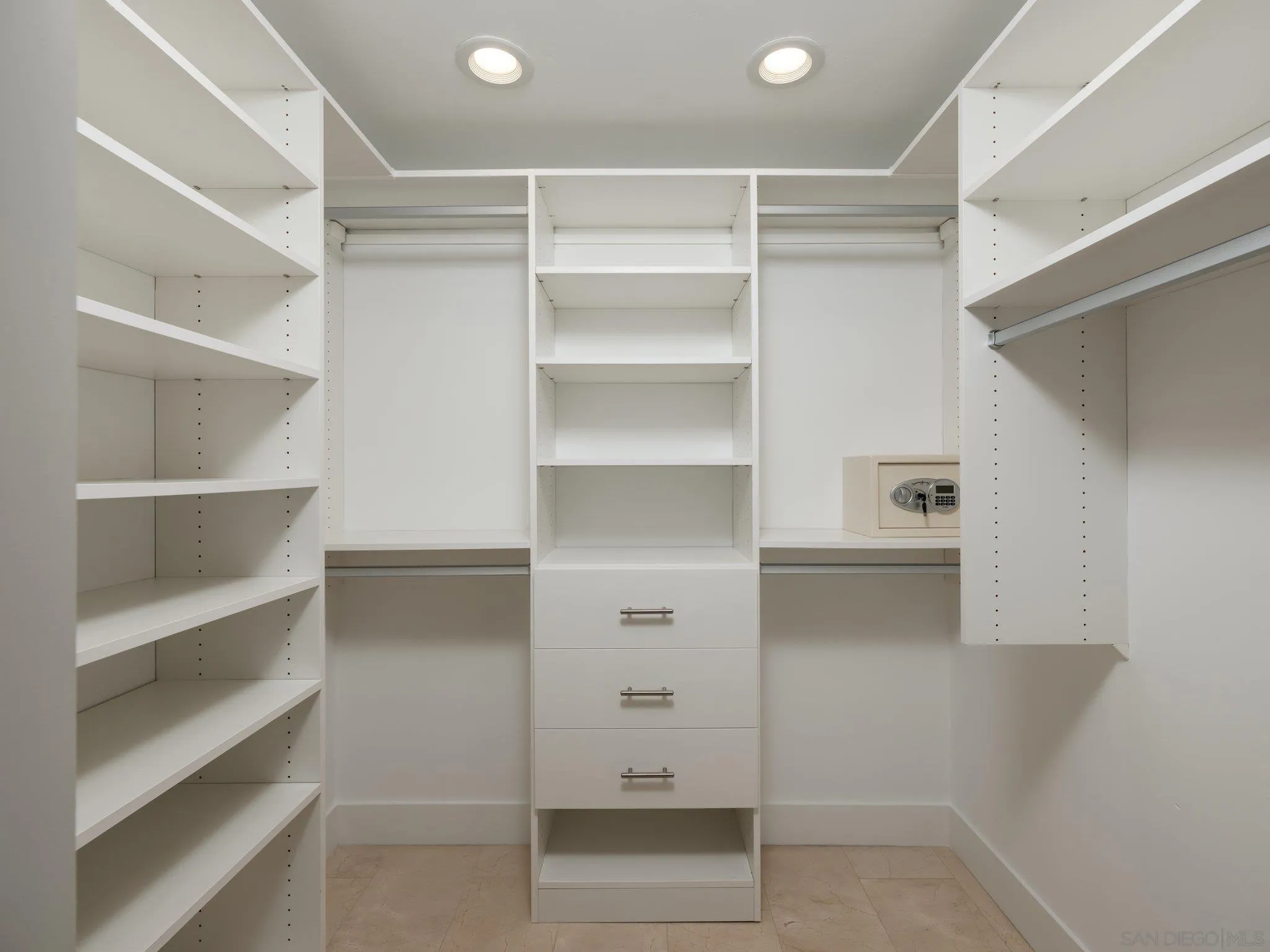 2500 Torrey Pines Road, Unit 1001 La Jolla, CA 92037 - Photo 20 of 30 a view of walk in closet with empty racks
