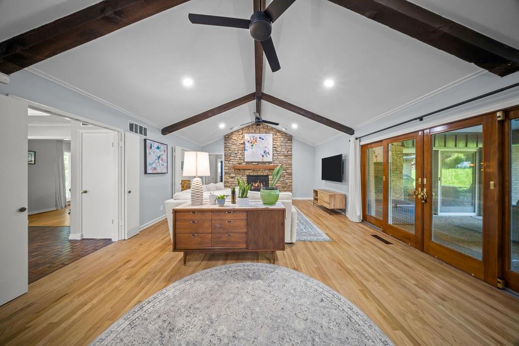 11714 El Hara Circle Dallas, TX 75230 - Photo 6 of 40 a view of a living room and a wooden floor