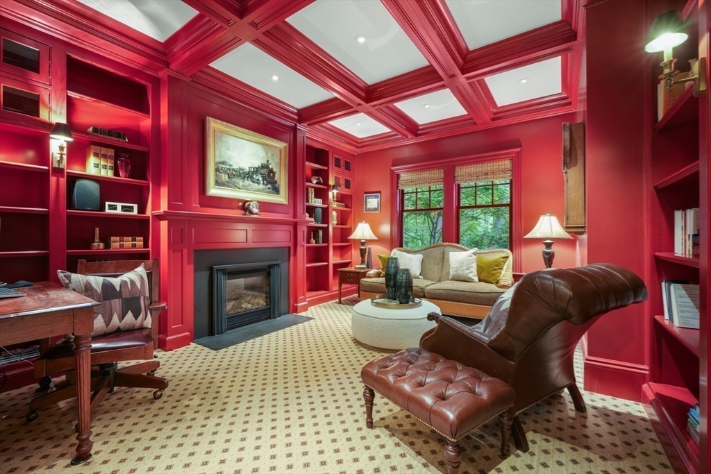 121 Livingston Road Wellesley, MA 02482 - Photo 14 of 42 a living room with furniture fireplace and a large window