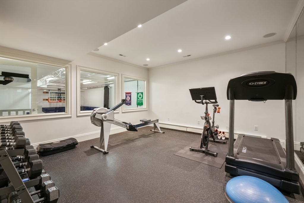 121 Livingston Road Wellesley, MA 02482 - Photo 32 of 42 a view of a room with gym equipment