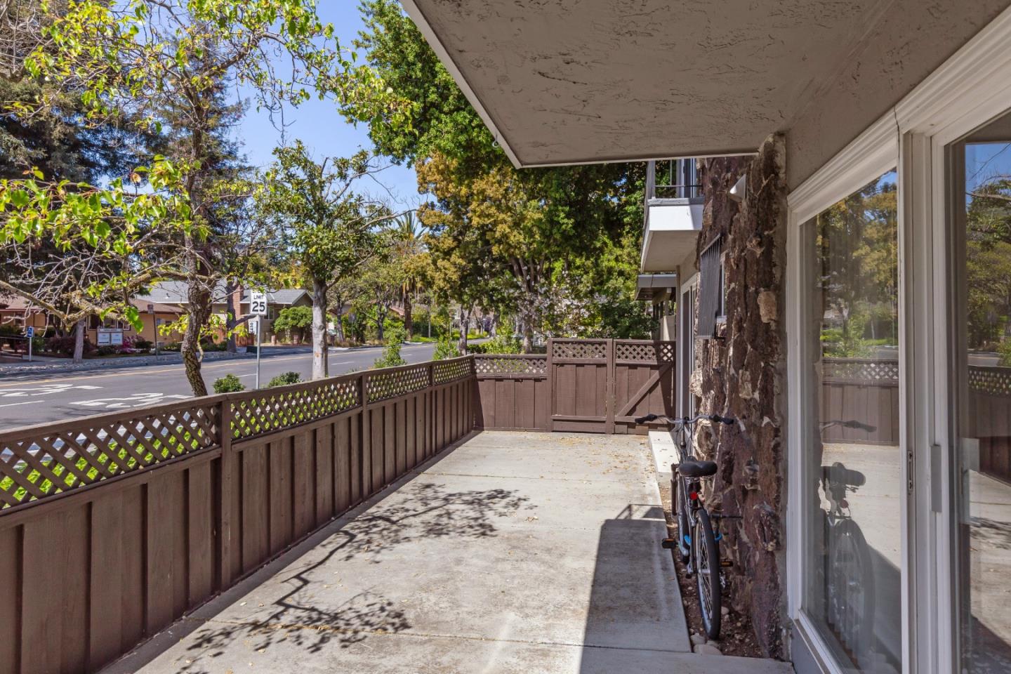 759 Middlefield Road Palo Alto, CA 94301 - Photo 26 of 35 a view of balcony with wooden floor and outdoor seating