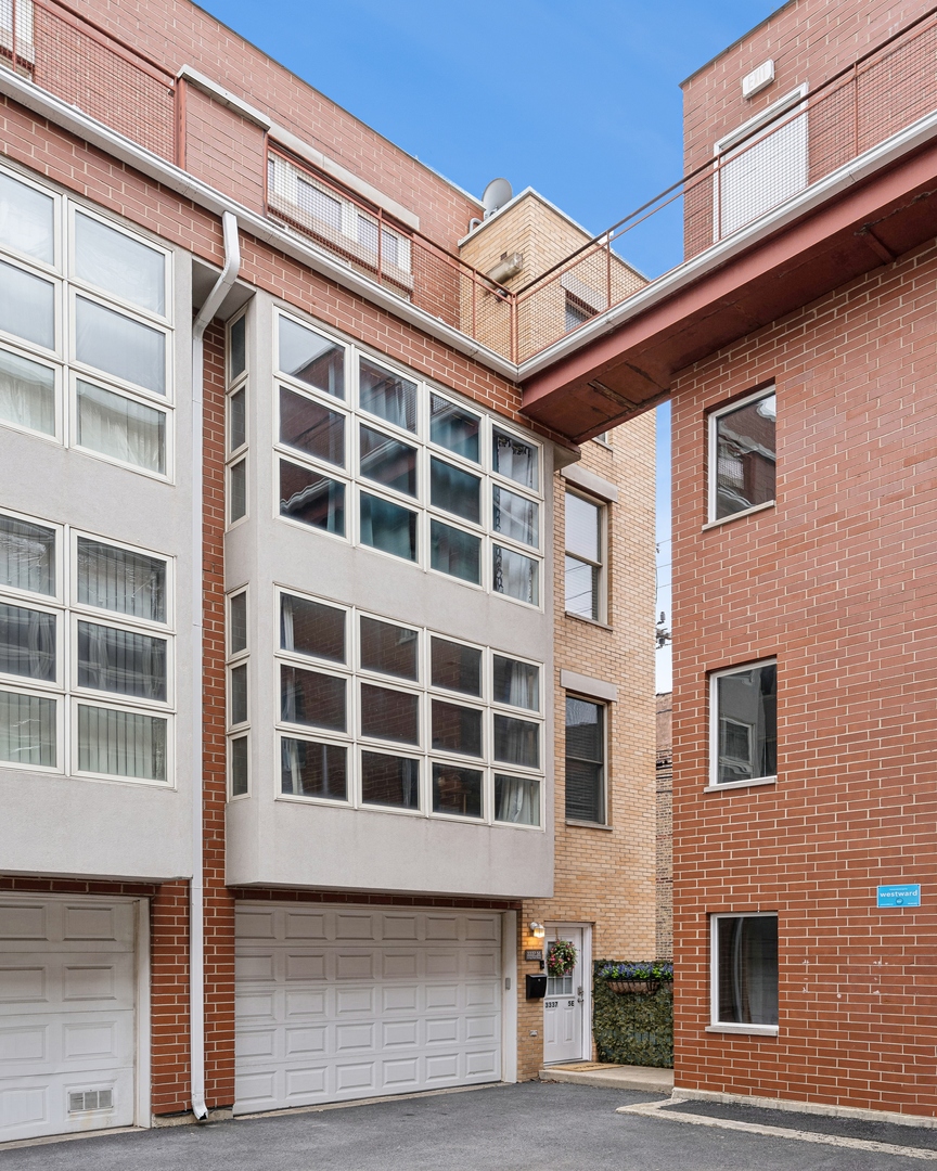 a front view of a building
