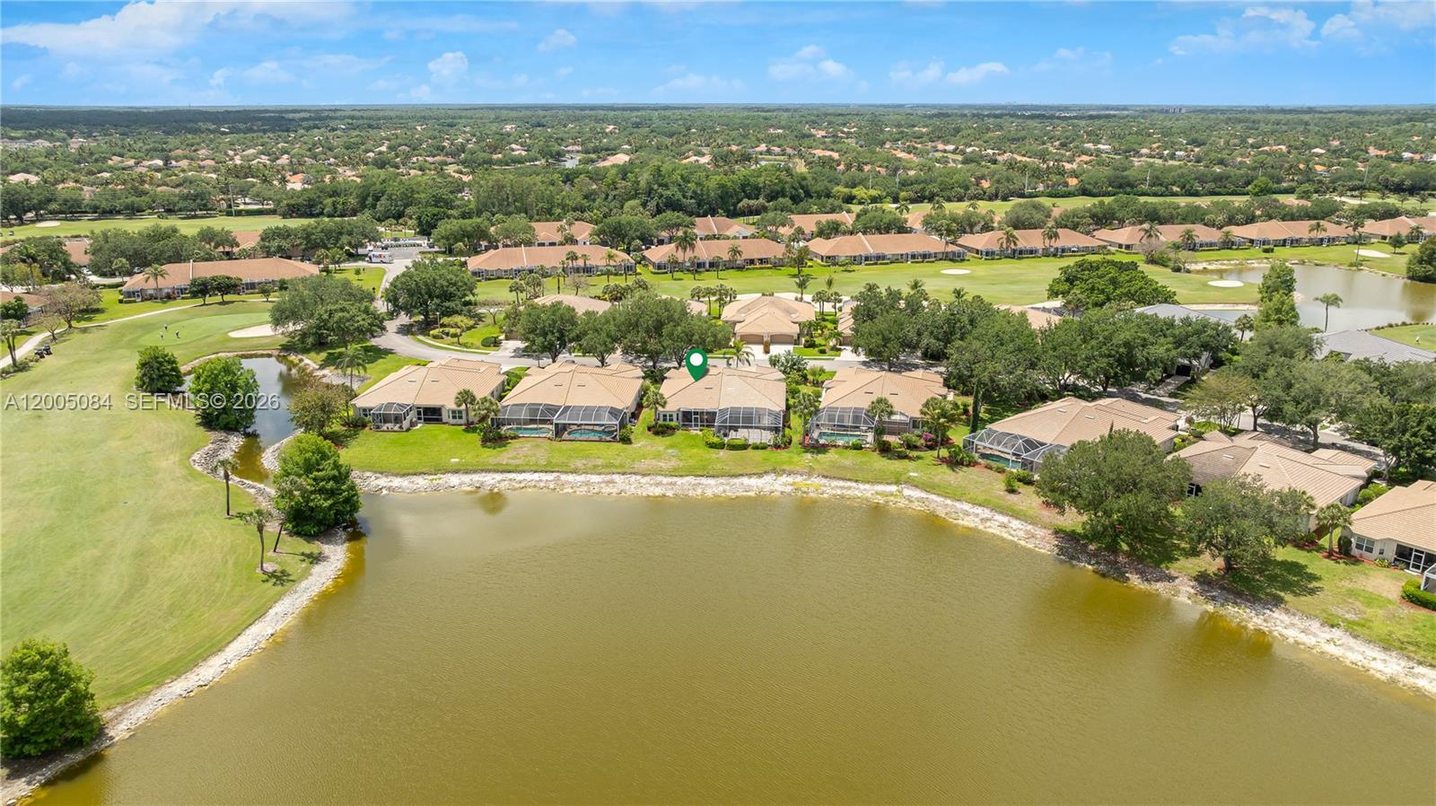 1896 Crestview Way Naples, FL 34119 - Photo 78 of 91 an aerial view of residential houses with outdoor space and lake view
