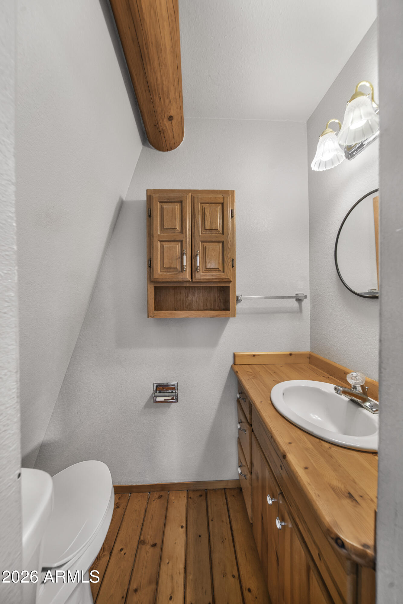 26162 Pecks Peak Road Kirkland, AZ 86332 - Photo 12 of 51 a bathroom with a granite countertop sink and a mirror