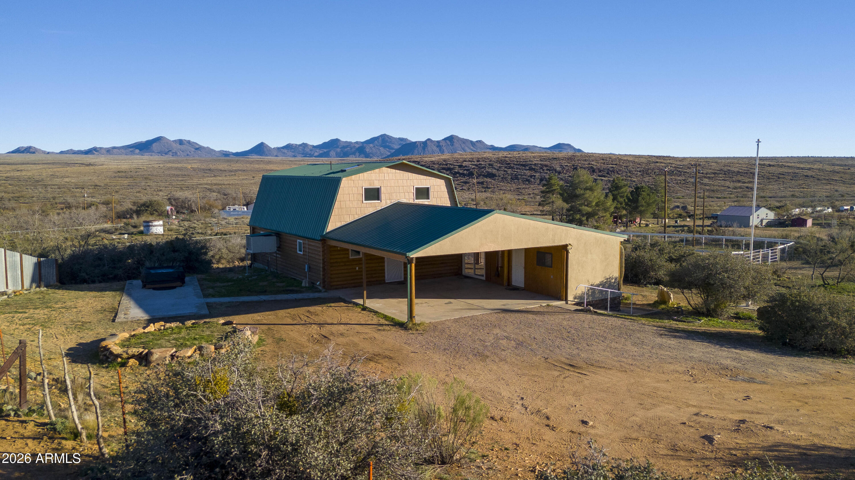 26162 Pecks Peak Road Kirkland, AZ 86332 - Photo 41 of 51 a view of a terrace with a mountain