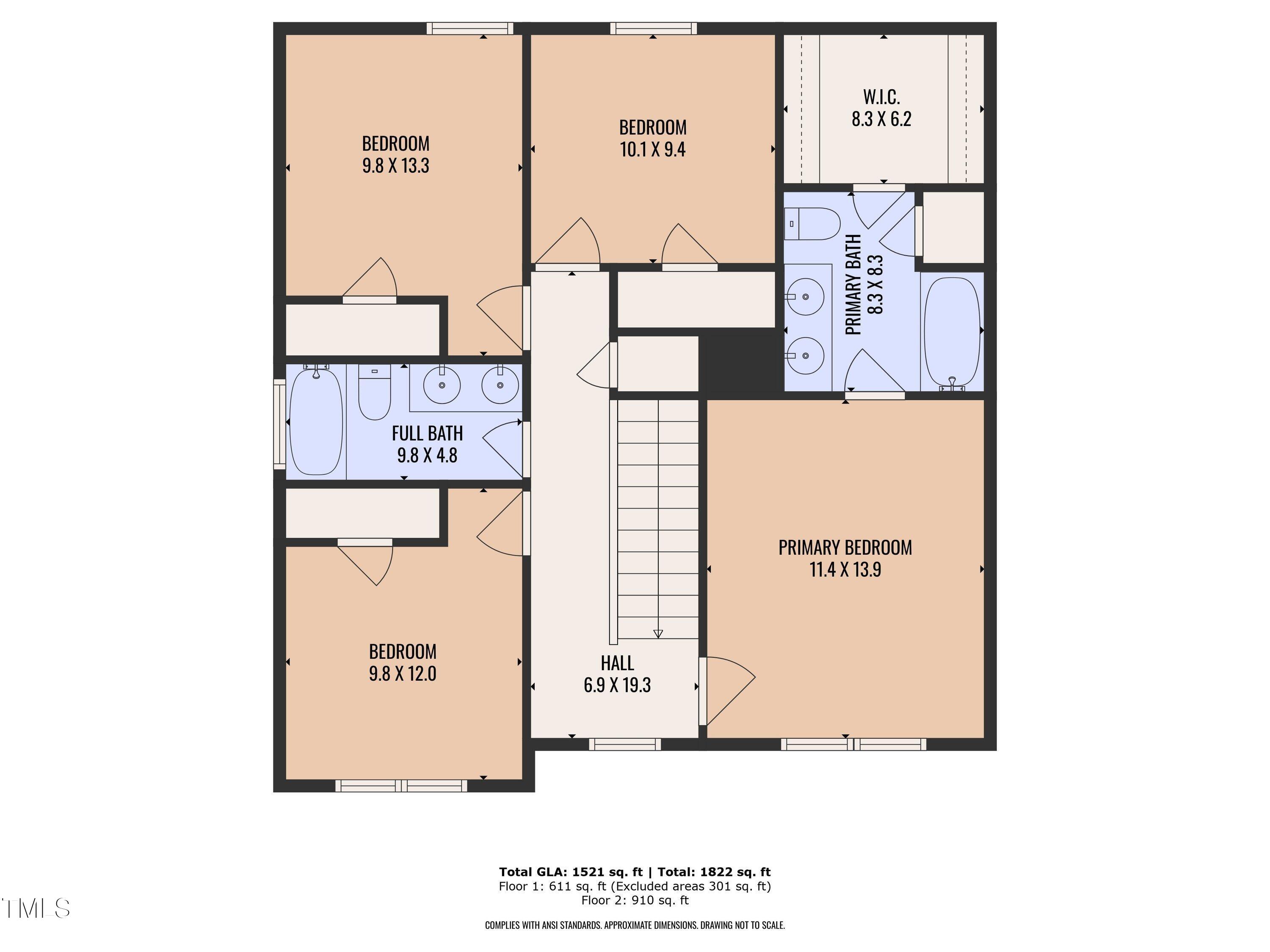 2816 Erinridge Road Raleigh, NC 27610 - Photo 15 of 19 2nd_floor_2816_erinridge_road_raleigh_wi