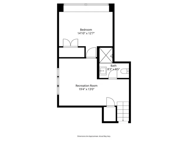 a picture of a bench in front of a door