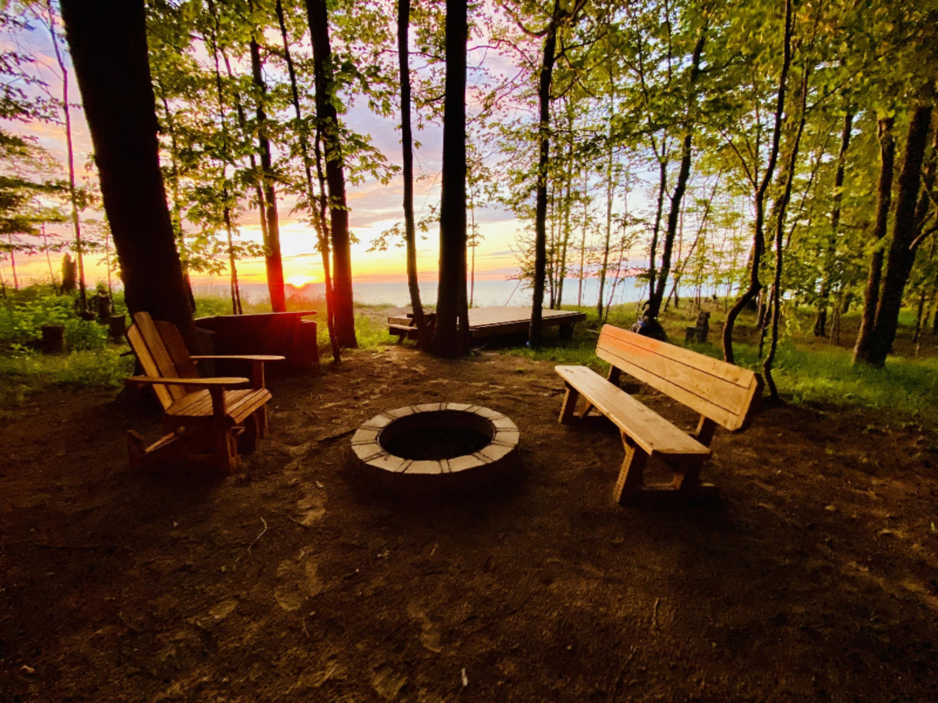5065 Fox Farm Road Manistee, MI 49660 - Photo 3 of 38 Sunset bonfires