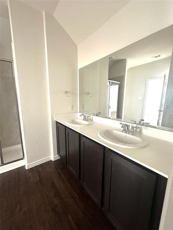 223 Garden Grove Drive Waxahachie, TX 75165 - Photo 10 of 24 a bathroom with a sink and a mirror
