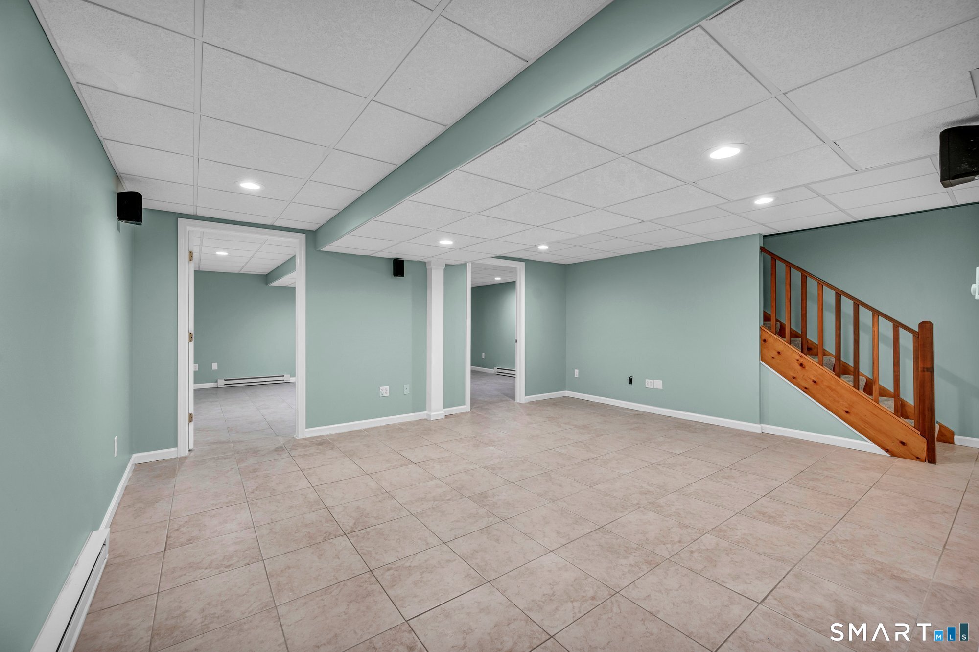 270 Copper Ridge Southington, CT 06489 - Photo 30 of 40 Lower-level family room with surround sound speakers.