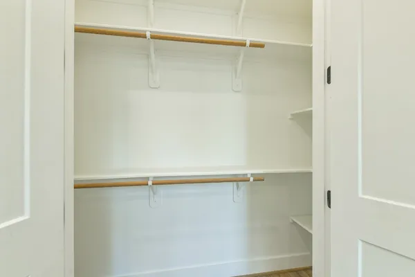 a close view of closet