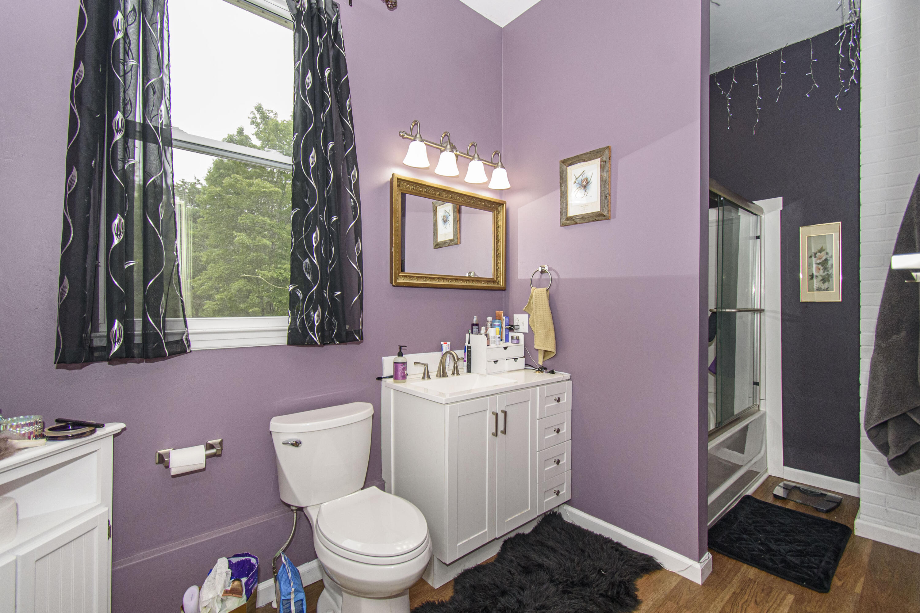 2801 Flatwoods Road Elliston, VA 24087 - Photo 25 of 56 a bathroom with a toilet a sink and a window