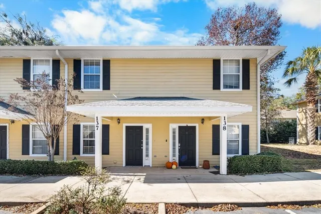 a front view of a house