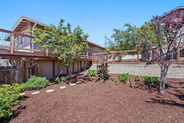 a backyard of a house
