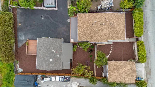 an aerial view of a city