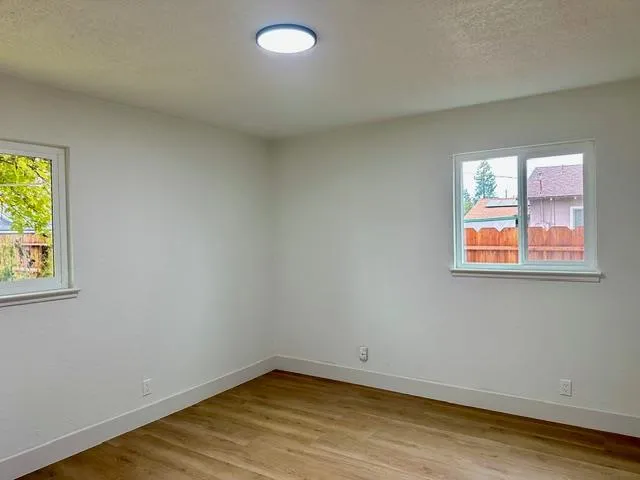 an empty room with a window