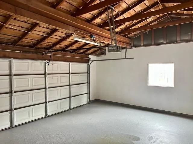 a view of a garage