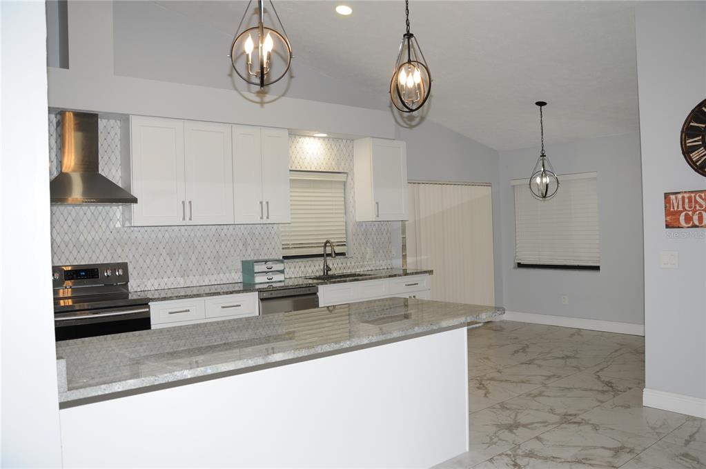 2106 Whitlock Place Dover, FL 33527 - Photo 14 of 83 a kitchen with stainless steel appliances granite countertop a sink and cabinets